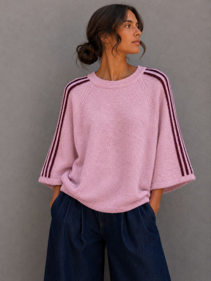 PULLOVER LEVEL STRIPE mit 3/4 Arm - versch. Farben