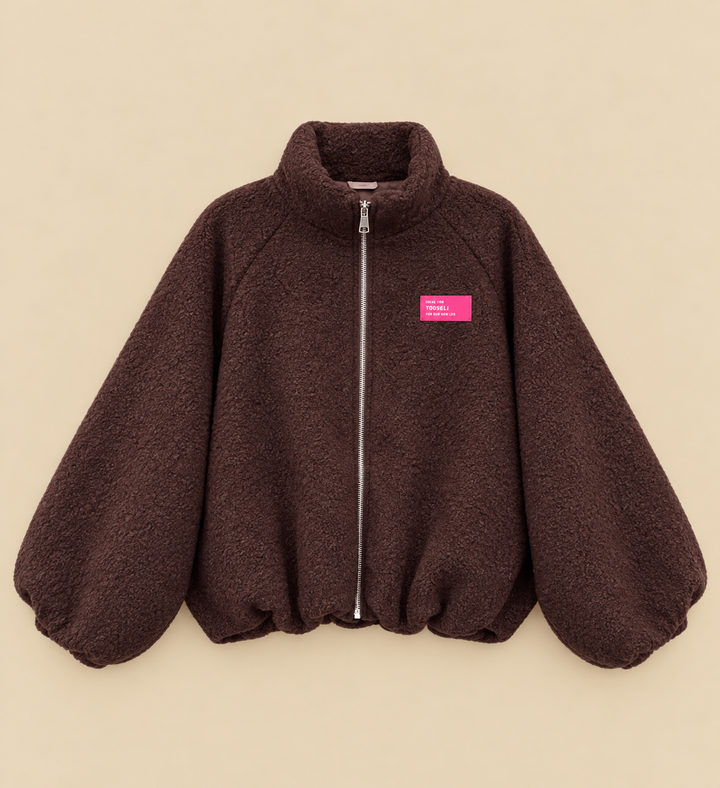 LOCKERE BOUCLE BALLONJACKE - versch. Farben