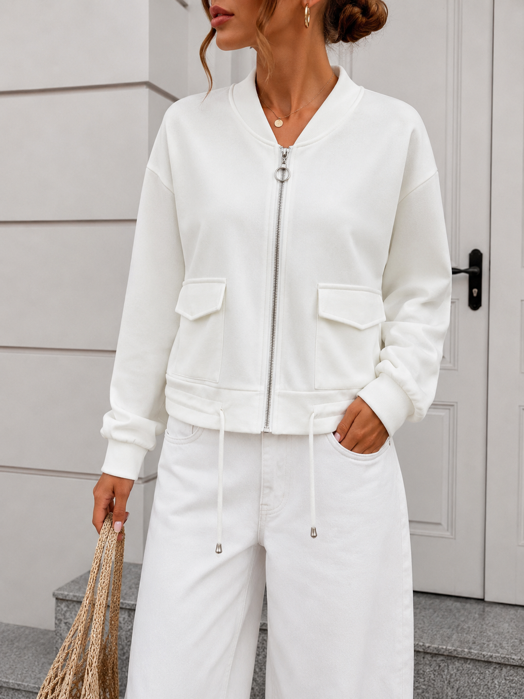 SOFT SWEATJACKE mit Taschen - versch. Farben