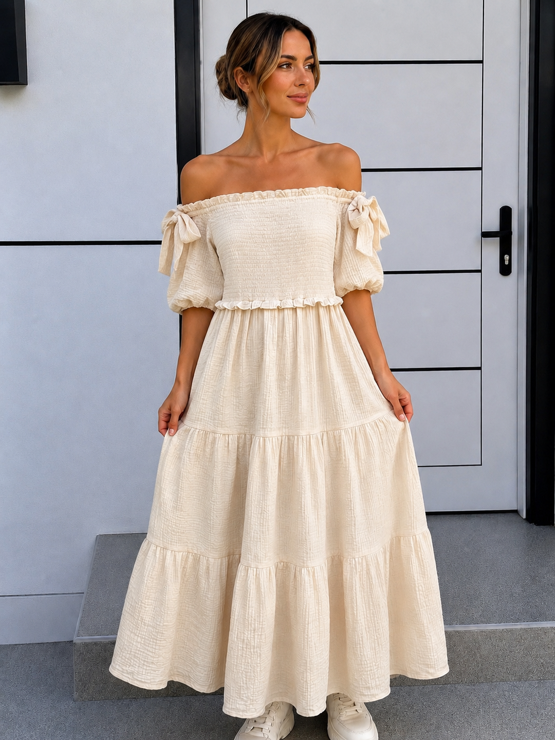 MAXI MUSSELIN SOMMERKLEID SUSI - Versch. Farben
