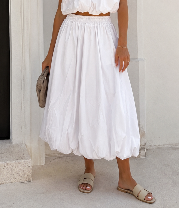 COTTON MIDI SOMMERROCK - versch. Farben