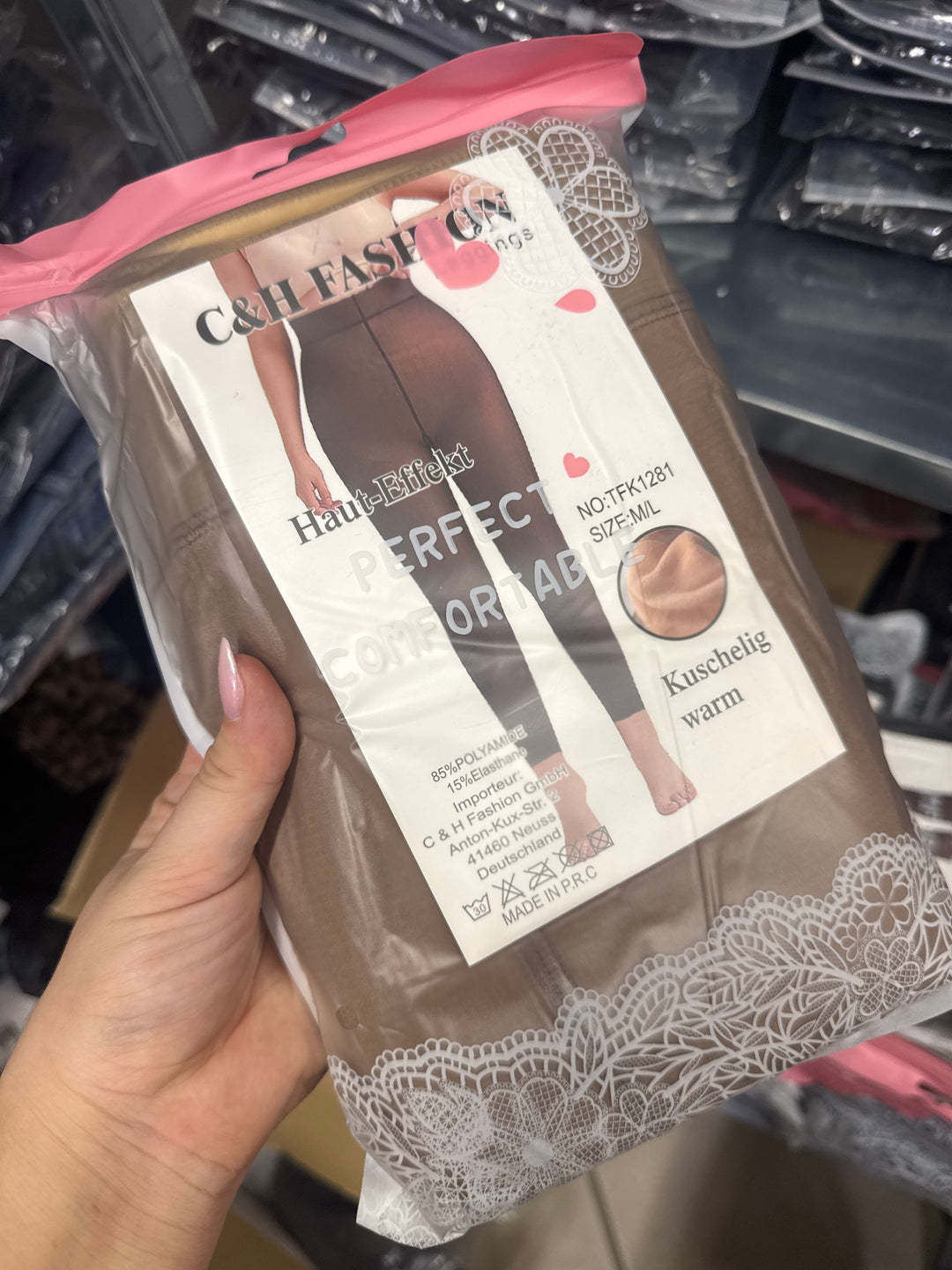 THERMO LEGGINGS - Strumpfhosen-Look - haut