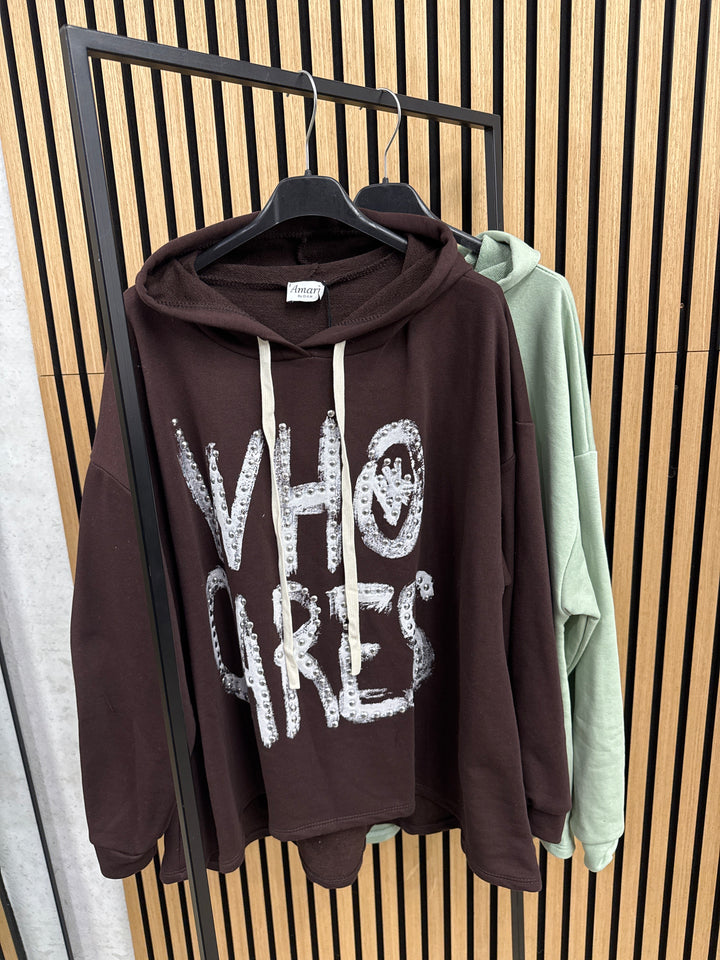 WHO CARES HOODIE - versch. Farben