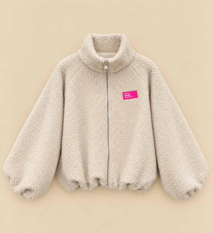 LOCKERE BOUCLE BALLONJACKE - versch. Farben
