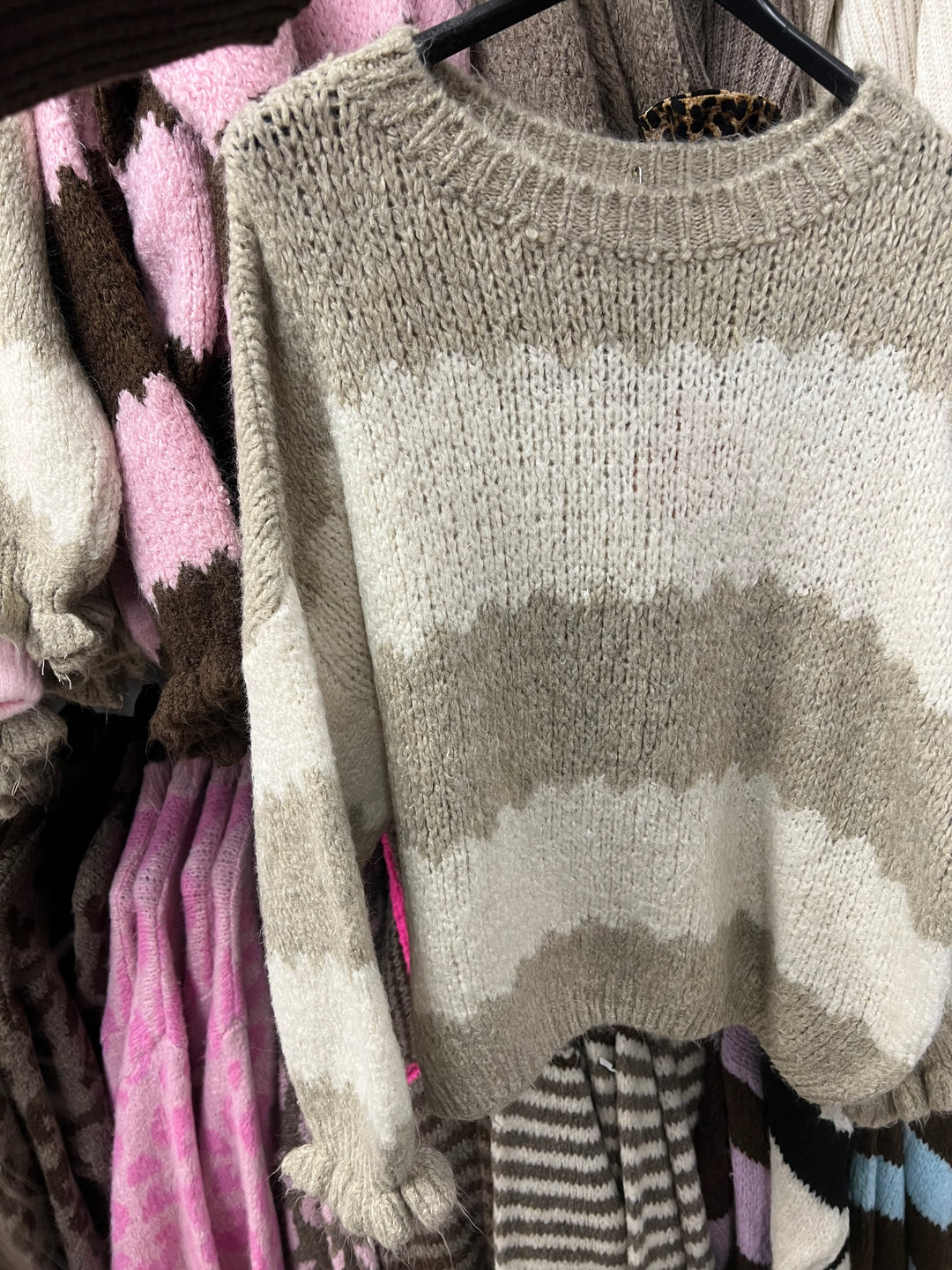 RÜSCHEN STRIPE STRICKPULLOVER SENNA - versch. Farben