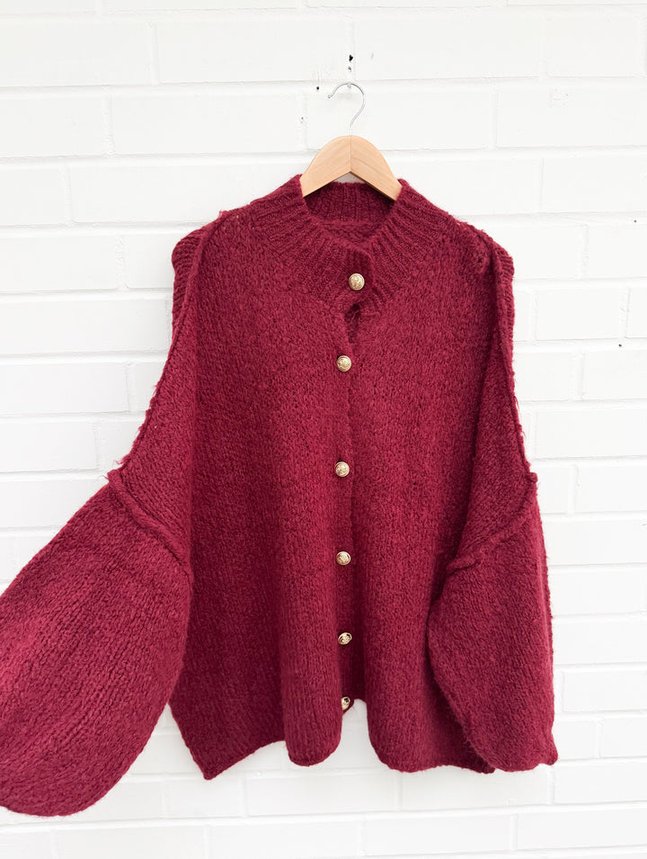 LANGE OVERSIZE STRICKJACKE MAIRA - versch. Farben