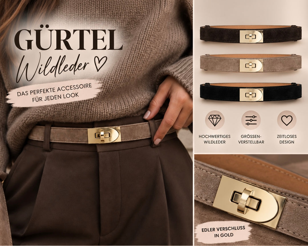 WILDLEDER GÜRTEL - versch.