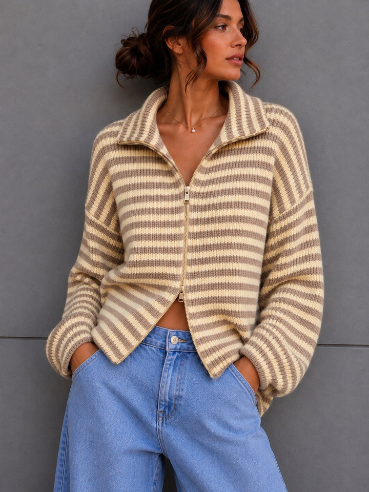 STREIFEN STRICKJACKE MELODIE - versch. Farben