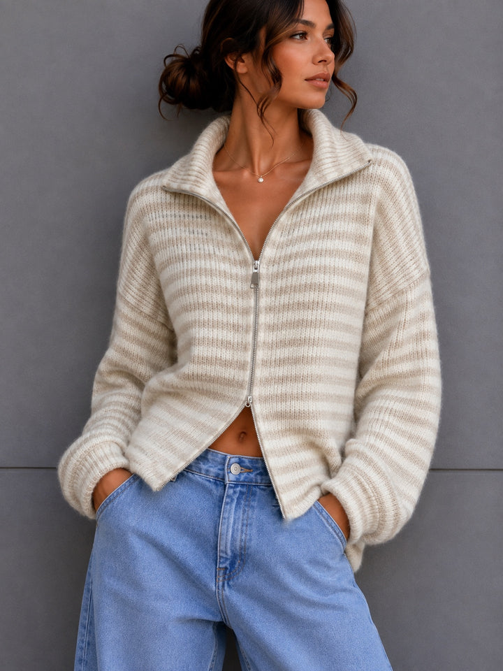 STREIFEN STRICKJACKE MELODIE - versch. Farben