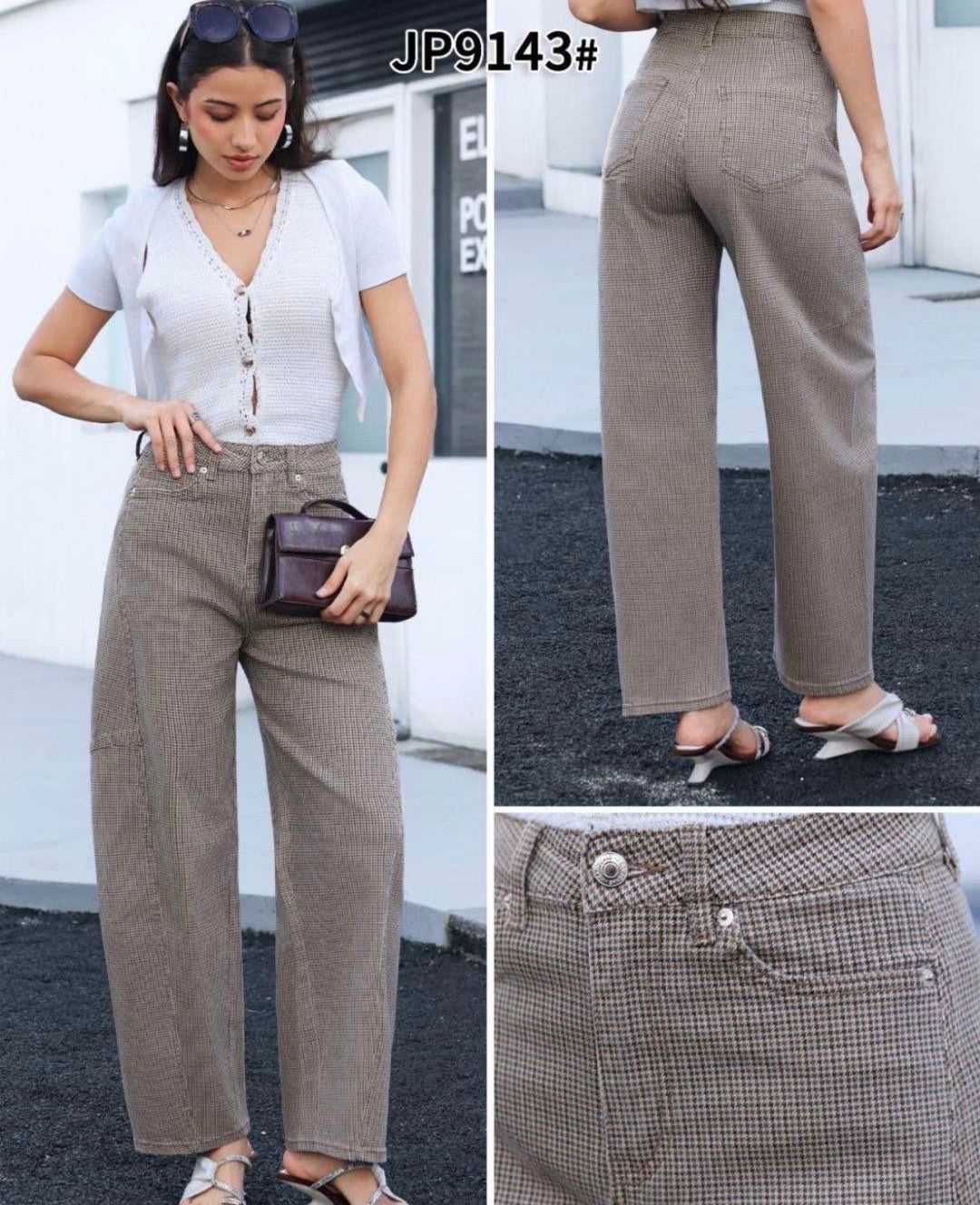 HAHNENTRITT BALLON JEANS