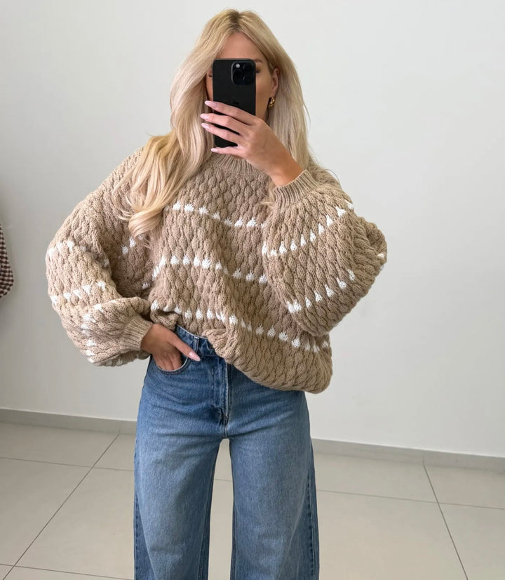 OVERSIZE CHUNKY STRICKPULLOVER - versch. Farben