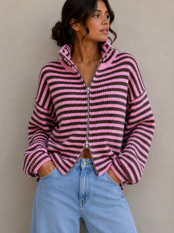 STREIFEN STRICKJACKE MELODIE - versch. Farben