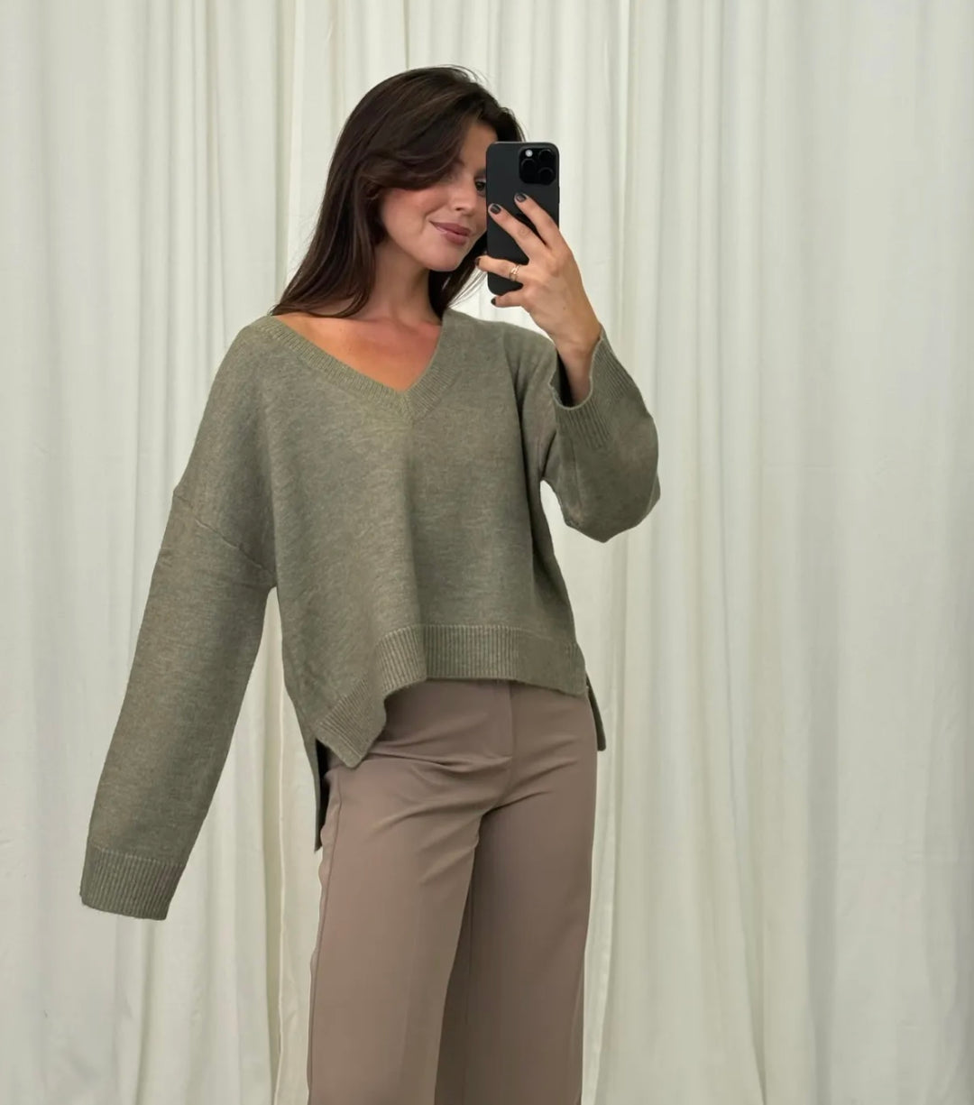 STRICKPULLOVER CARRY mit V - versch. Farben