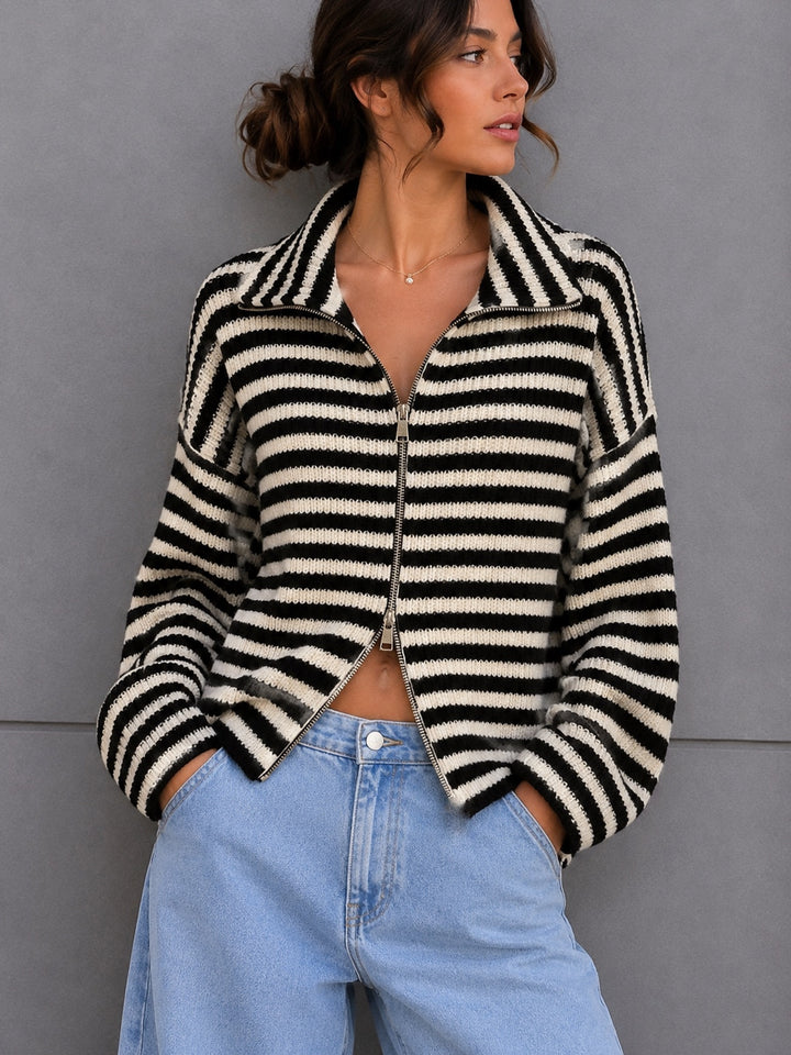 STREIFEN STRICKJACKE MELODIE - versch. Farben