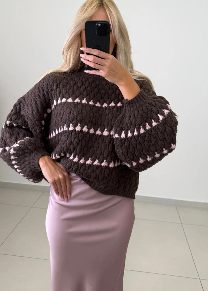OVERSIZE CHUNKY STRICKPULLOVER - versch. Farben