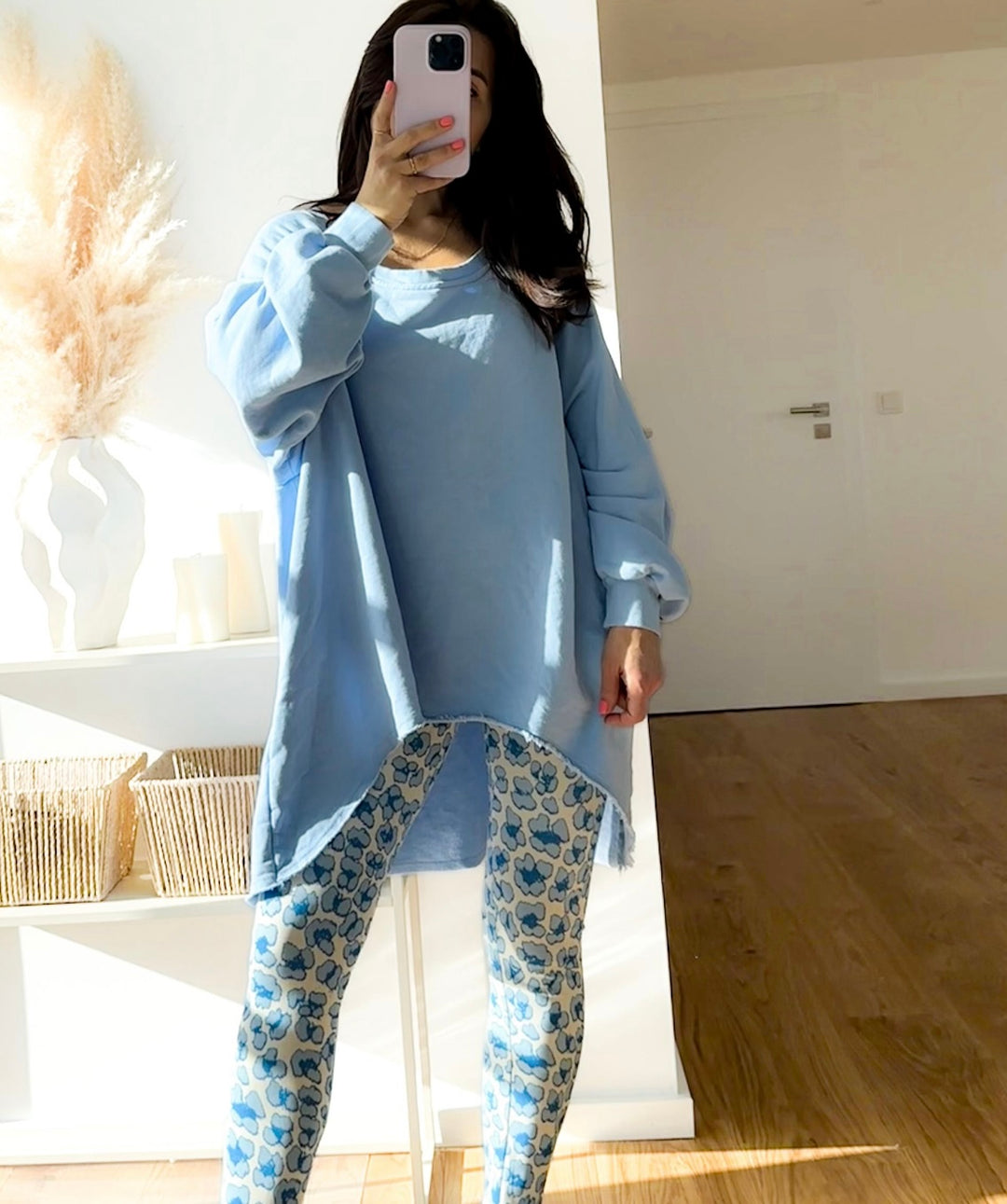 OVERSIZE LONG SWEATSHIRT - versch. Farben