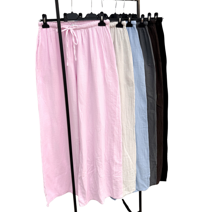LANGE MUSSELIN HOSE - versch. Farben