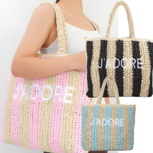 STRIPE BASTTASCHE- versch. Farben