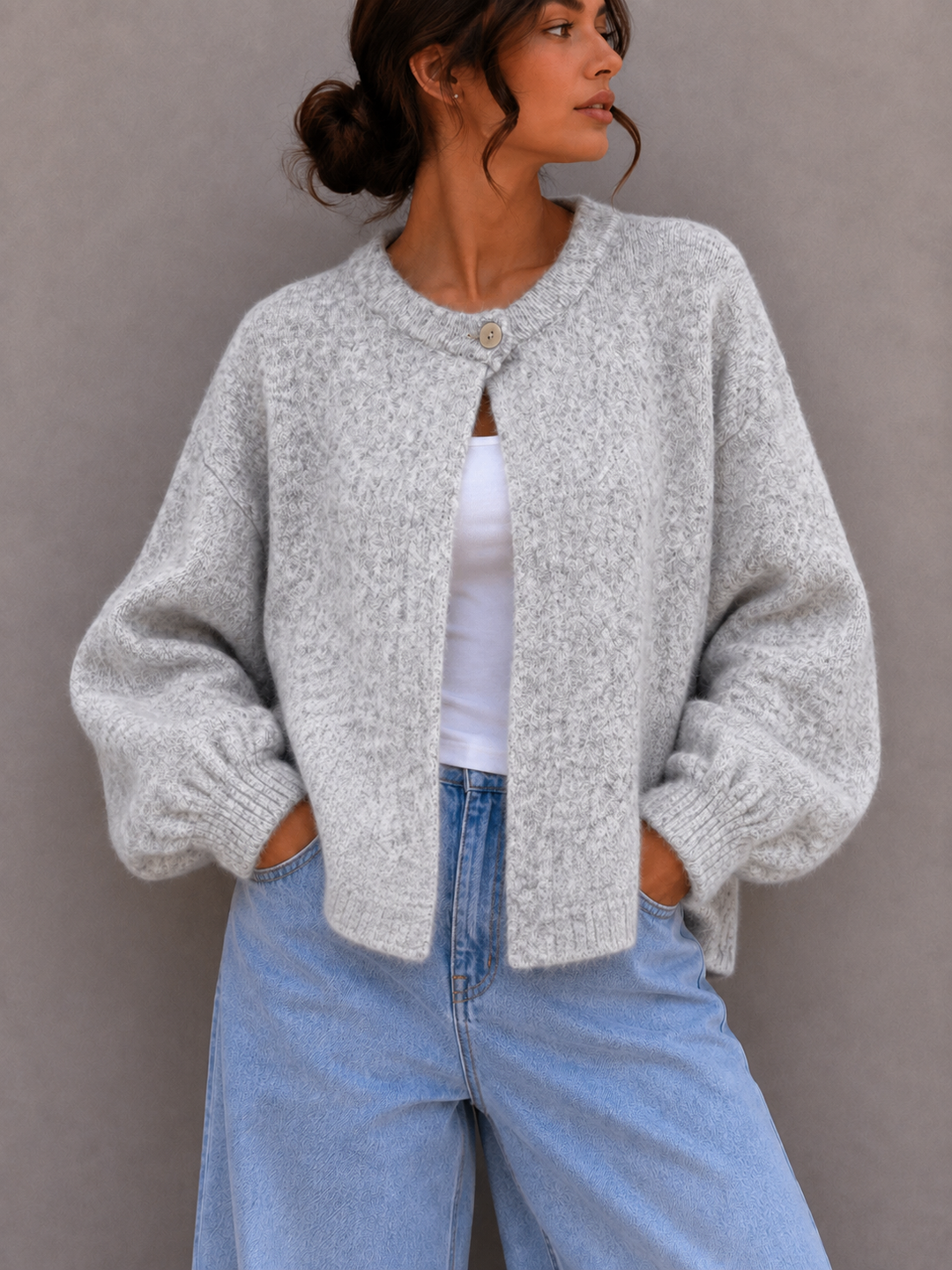 LOCKERE STRICKJACKE SHELLY - versch. Farben
