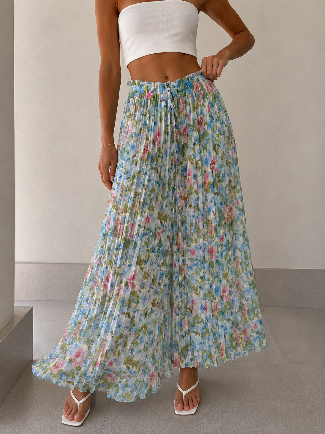 FLOWER PLISSEE CULOTTE  - versch. Farben