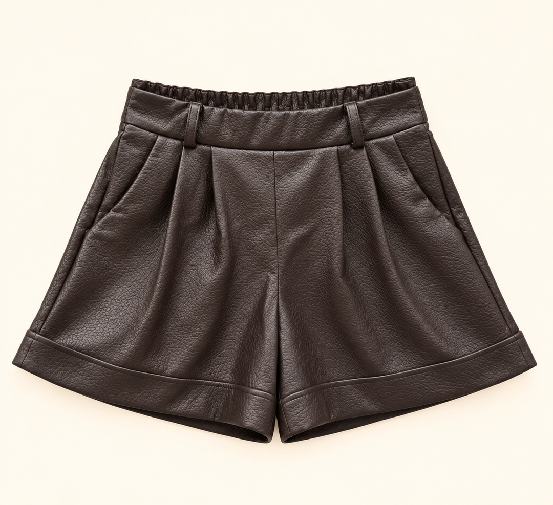LEDEROPTIK SHORTS NONA - versch. Farben