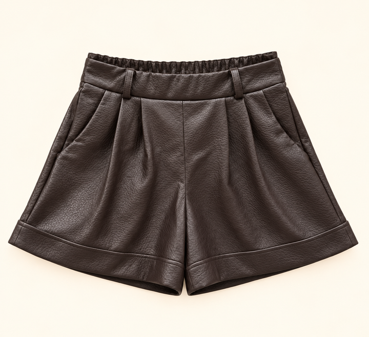 LEDEROPTIK SHORTS NONA - versch. Farben