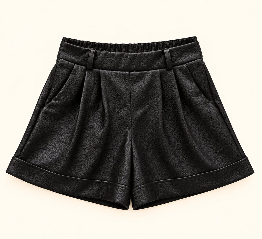 LEDEROPTIK SHORTS NONA - versch. Farben
