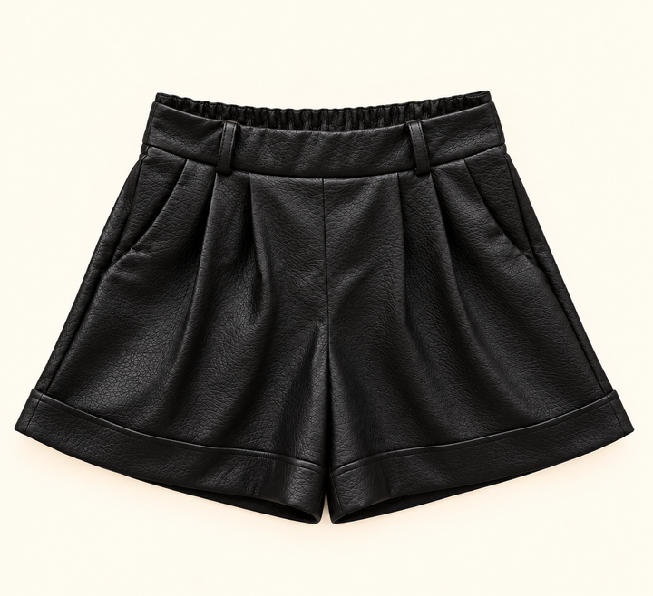 LEDEROPTIK SHORTS NONA - versch. Farben