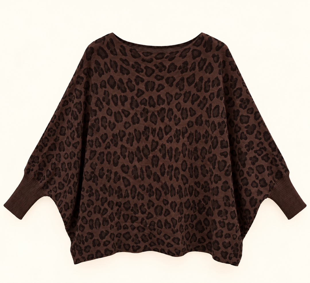 LEO OVERSIZE PULLOVER - dunkelbraun