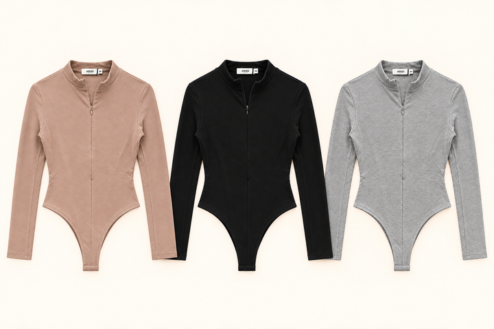 BODY mit kleinen Zipp - versch. Farben