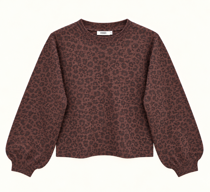LEO STRICKPULLOVER zum binden - dunkelbraun