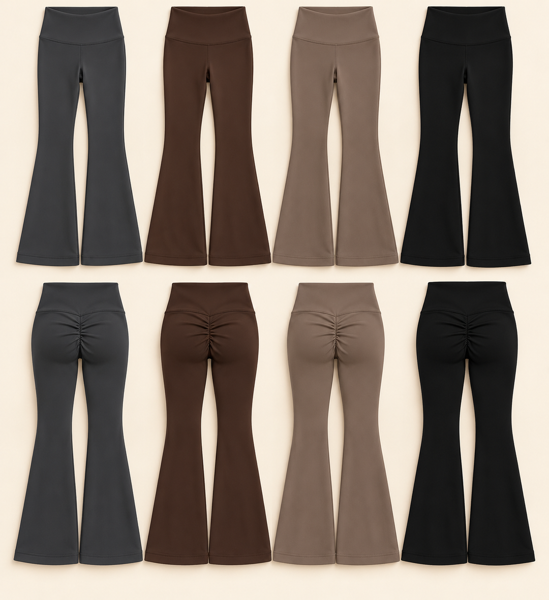 THERMO LEGGINGS mit Schlag - versch. Farben