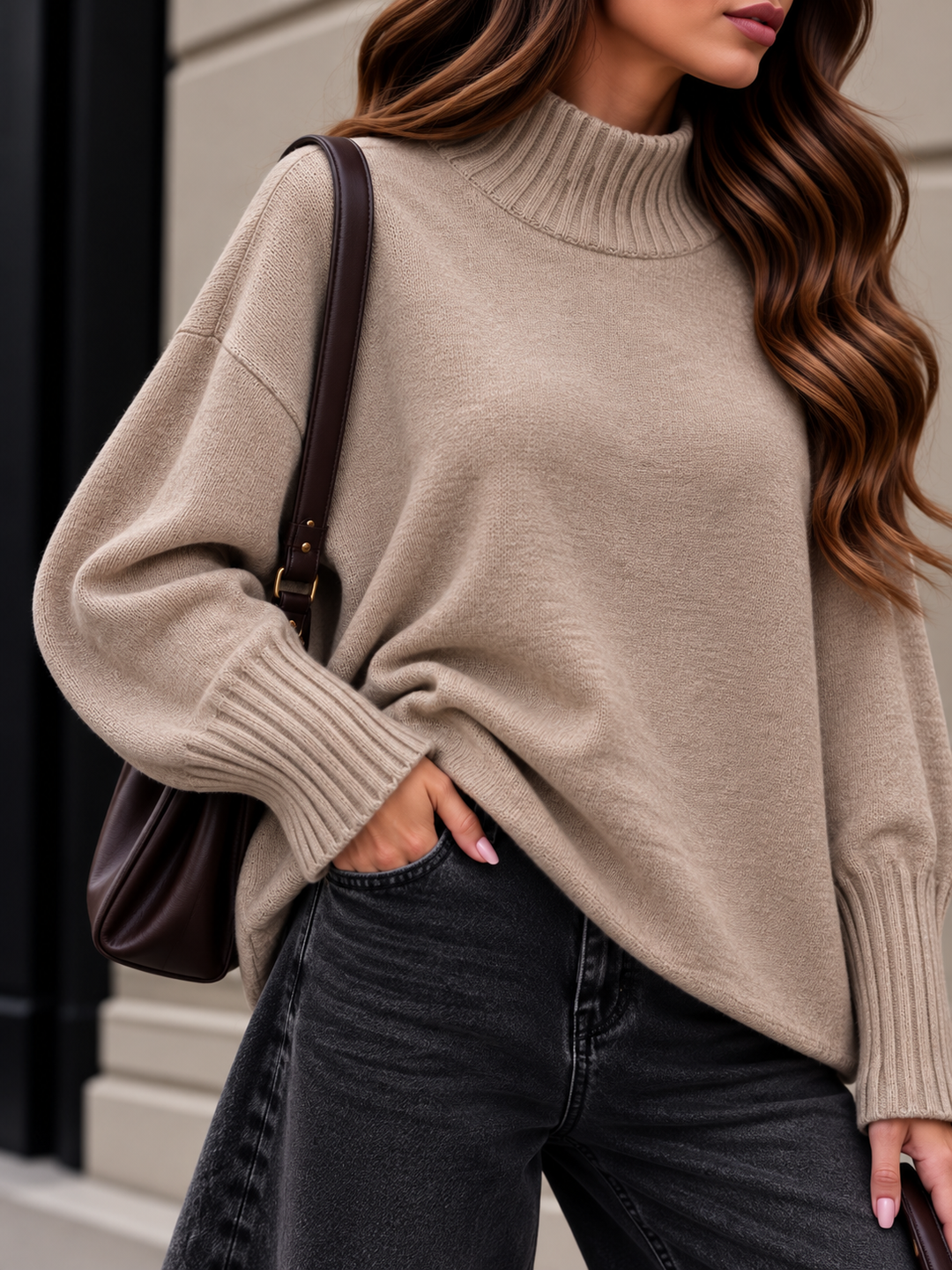 STRICKPULLOVER DIANA mit Turtleneck - versch. Farben