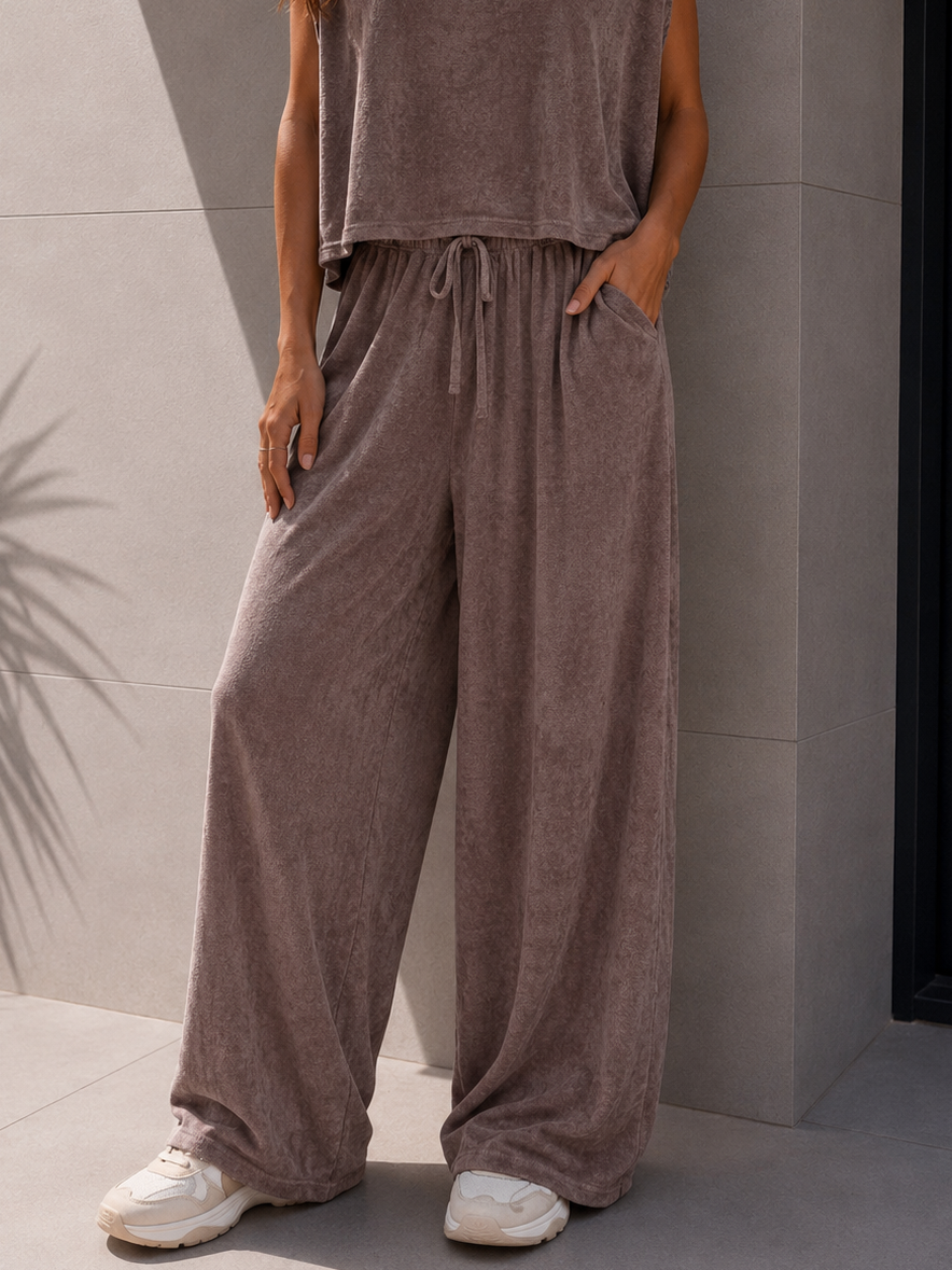 LOCKERE NICKI HOSE - Schlamm