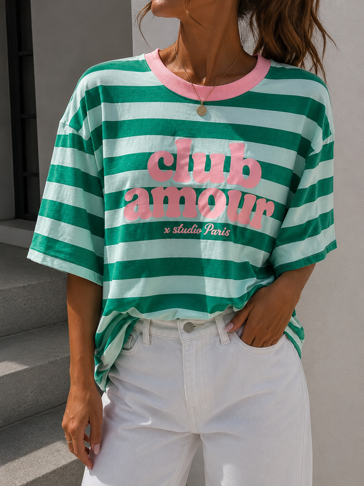 STREIFEN SHIRT CLUB AMOUR - versch. Farben