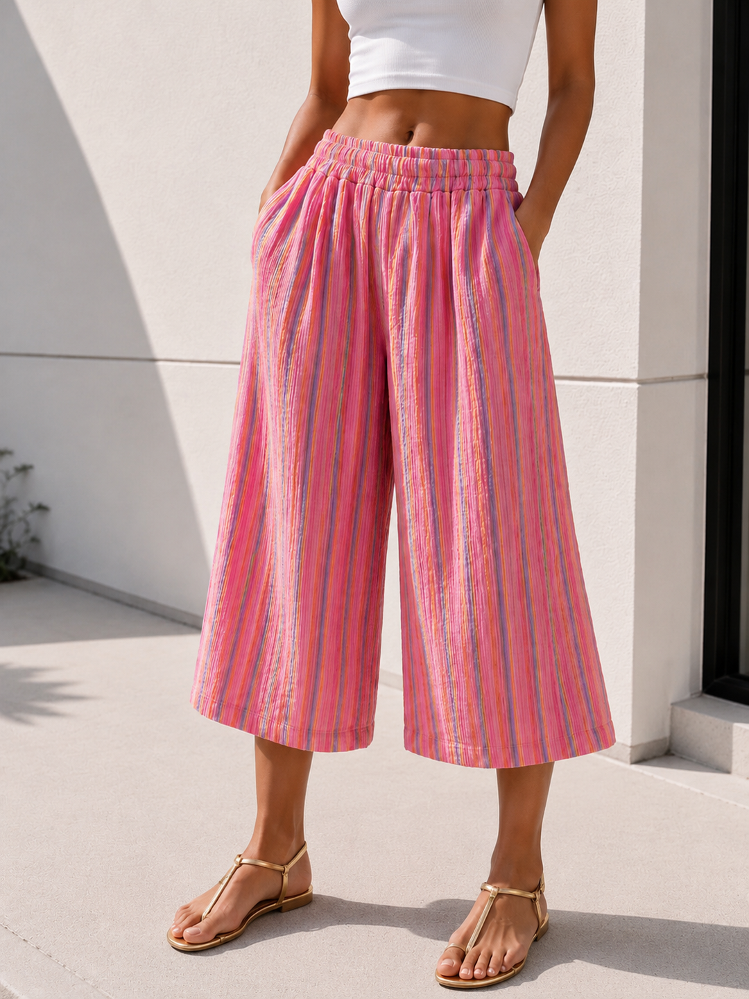 CANDY STRIPE CULOTTE HOSE - Bubble