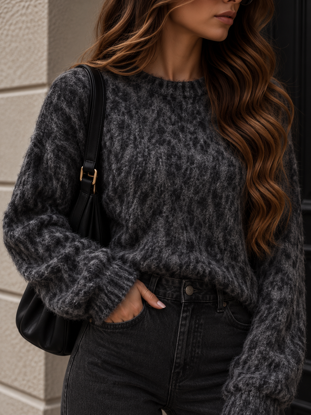 COZY GREY LEO PULLOVER - grau