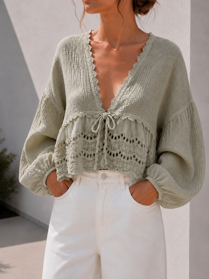 LOCHMUSTER MUSSELIN BLUSE LORITA - versch. Farben