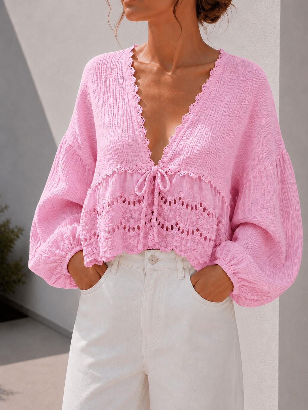 LOCHMUSTER MUSSELIN BLUSE LORITA - versch. Farben
