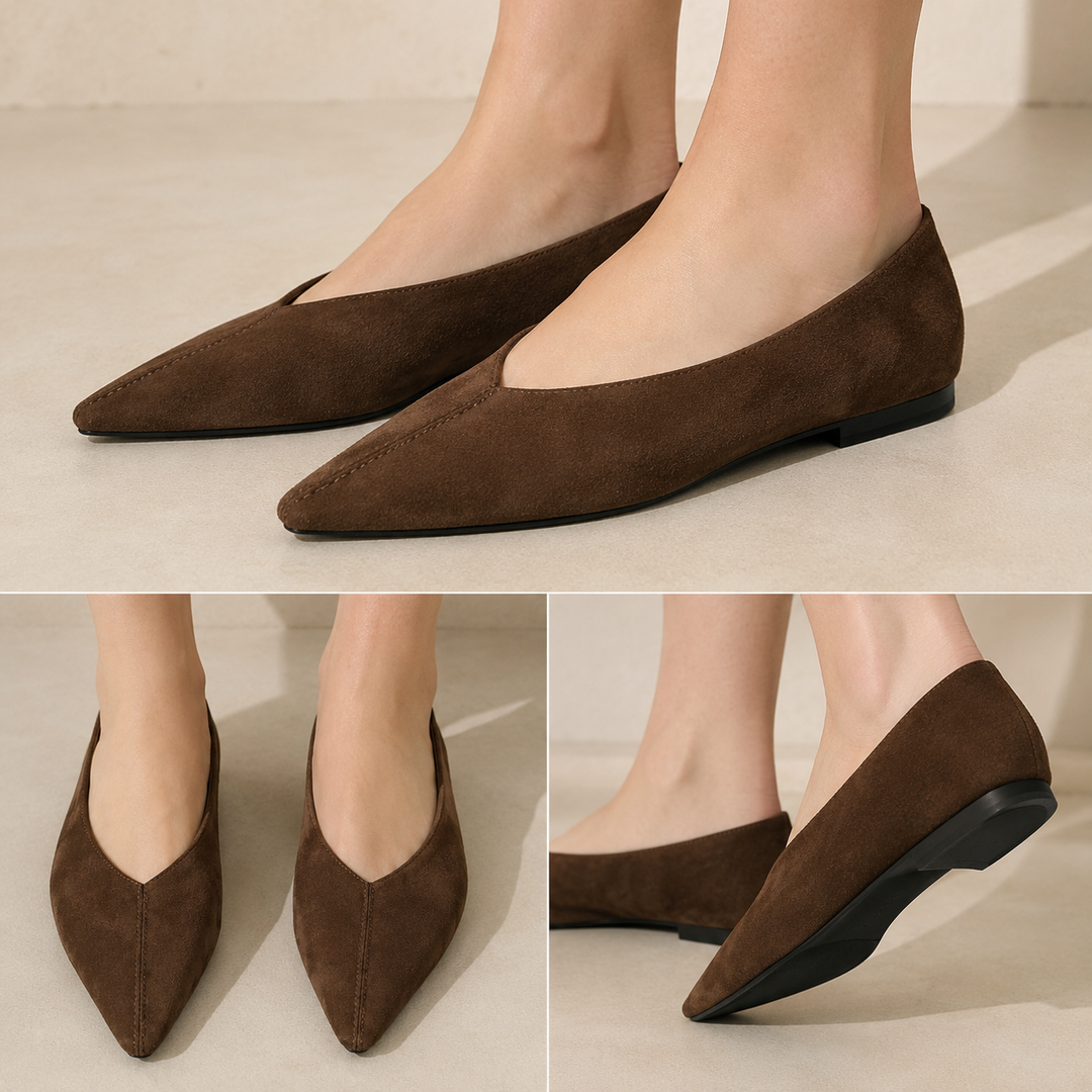 WILDLEDEROPTIK SLIPPER - braun