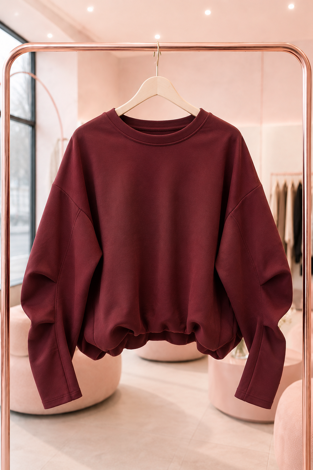 SWEATSHIRT JULIA mit Raffung - versch. Farben