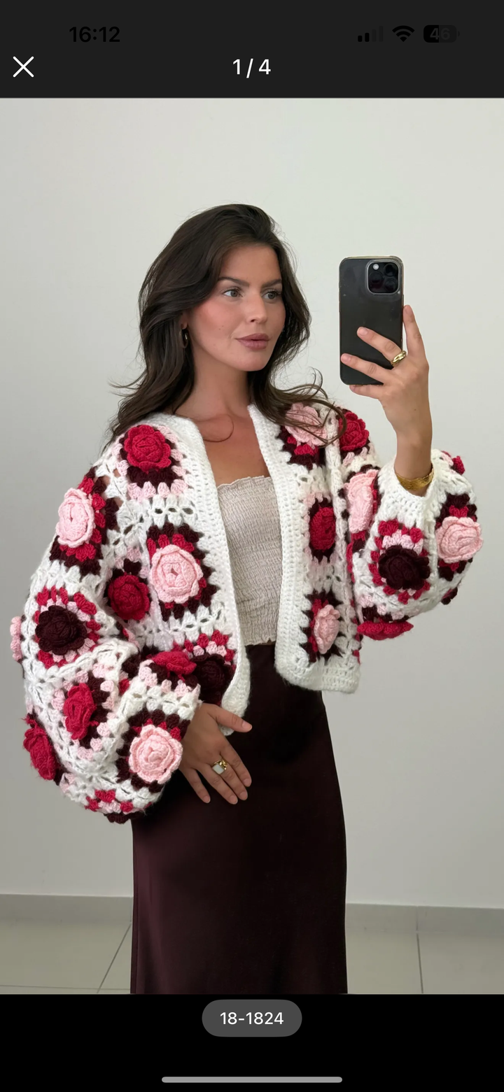 HANDMADE ROSÉ CARDIGAN