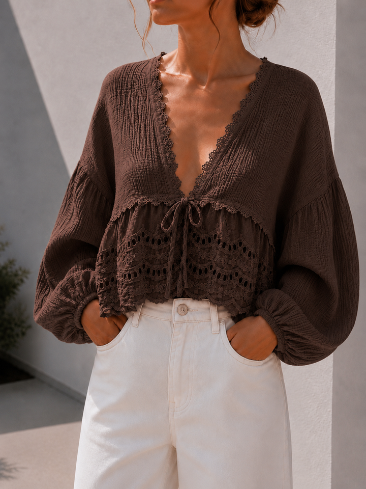 LOCHMUSTER MUSSELIN BLUSE LORITA - versch. Farben