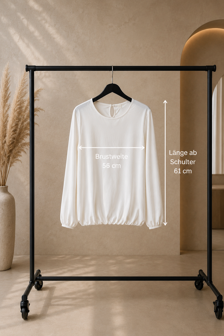 LANGARM SHIRT mit Raffung - Versch. Farben