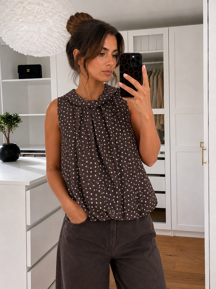 BLUSE mit Punkten Pari - versch. Farben