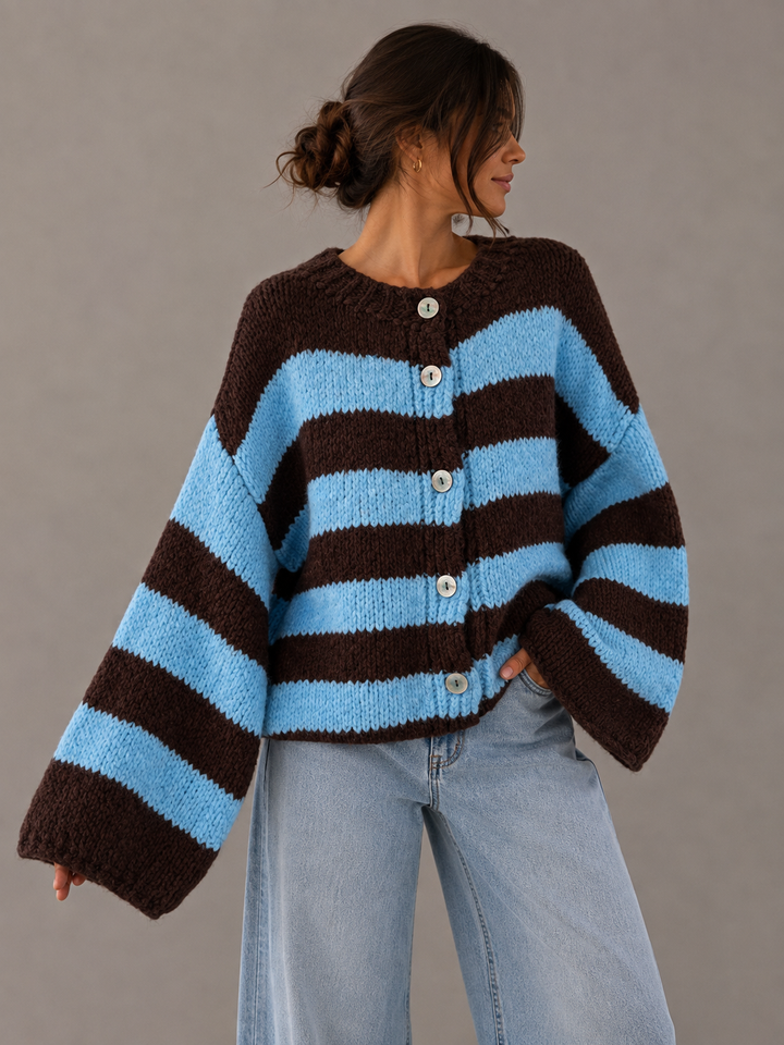 STREIFEN SOHO STRICKJACKE - versch. Farben