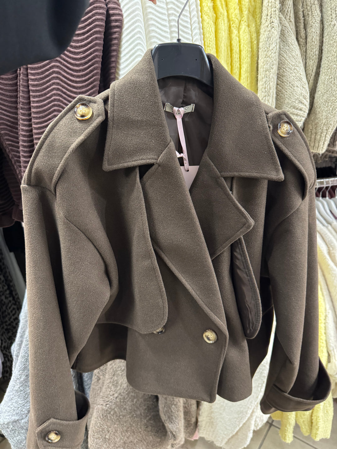 KURZE TRENCHJACKE - Braun