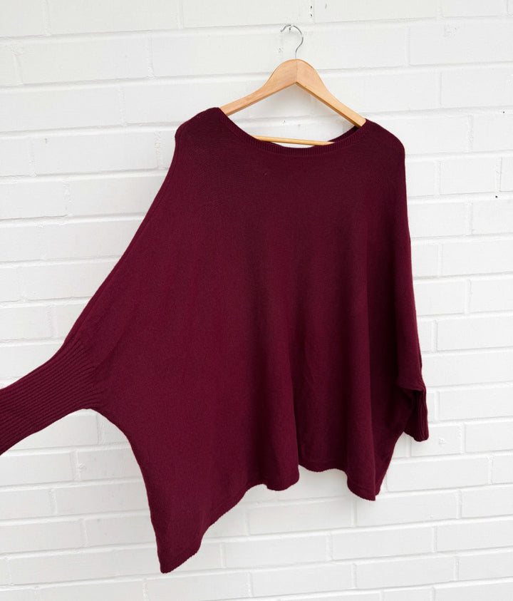 OVERSIZE BASIC STRICKPULLOVER - versch. Farben