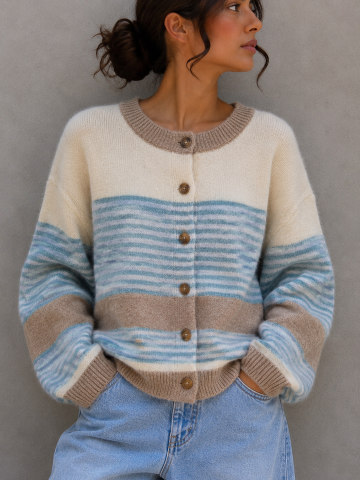 STREIFEN STRICKJACKE CANDY - versch. Farben