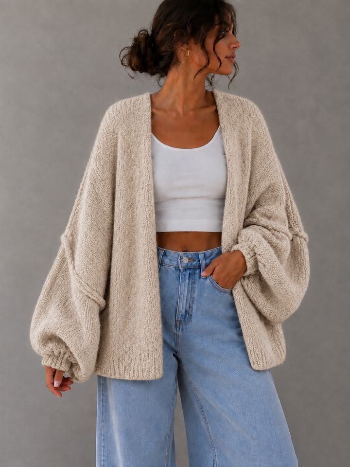 OVERSIZE STRICKJACKE MELLO- versch. Farben